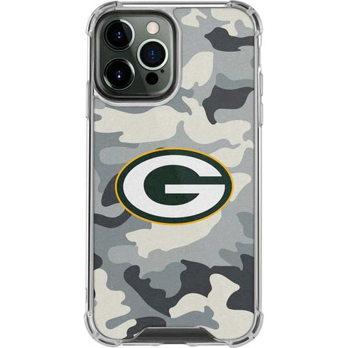 NFL Green Bay Packers Camo iPhone 14 Pro Max Clear Case