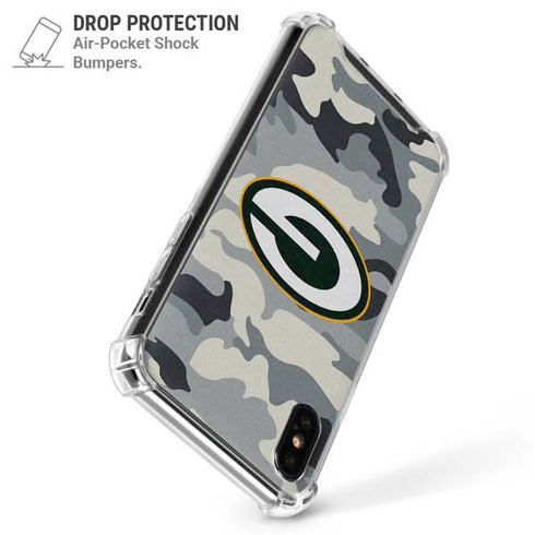 NFL Green Bay Packers Camo iPhone XS Max Clear Case