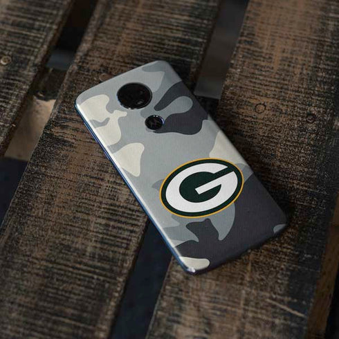 NFL Green Bay Packers Camo Moto E5 Plus Skin