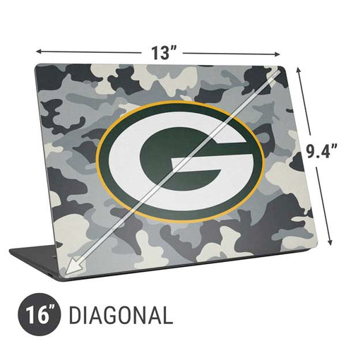 NFL Green Bay Packers Camo Universal Laptop 16in (13 x 9.4in) Skin