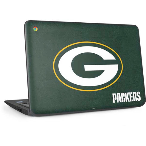 NFL Green Bay Packers Distressed HP Chromebook Skin