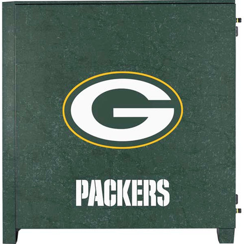 NFL Green Bay Packers Distressed Corsair 4000D Tempered Glass Mid-Tower ATX Case Skin