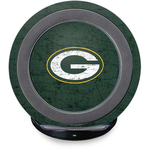 NFL Green Bay Packers Distressed Fast Charge Wireless Charging Stand Skin
