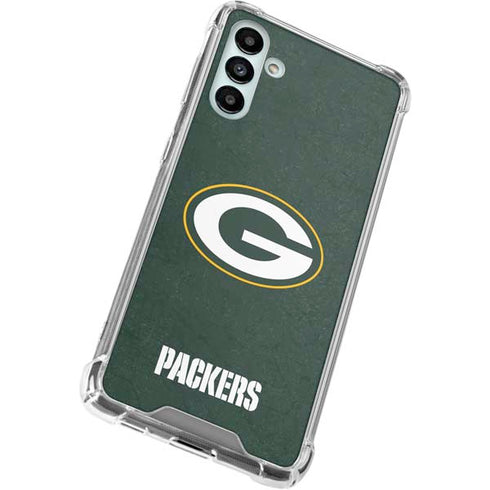 NFL Green Bay Packers Distressed Galaxy A13 5G Clear Case