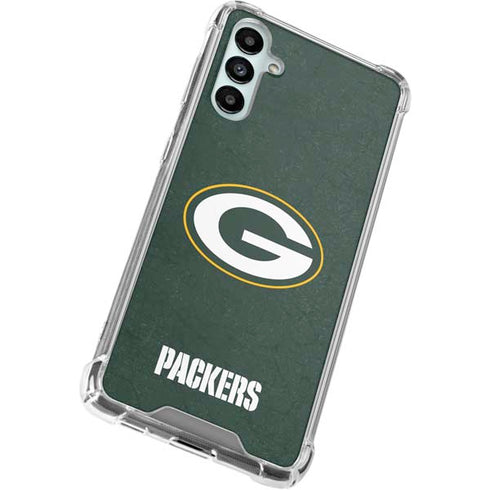 NFL Green Bay Packers Distressed Galaxy A14 5G Clear Case