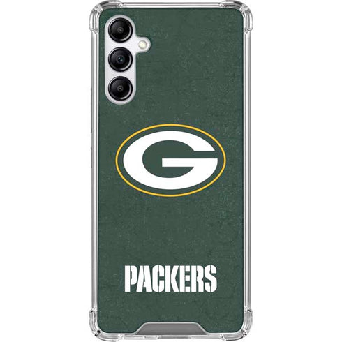 NFL Green Bay Packers Distressed Galaxy A15 5G Clear Case