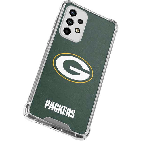 NFL Green Bay Packers Distressed Galaxy A33 5G Clear Case