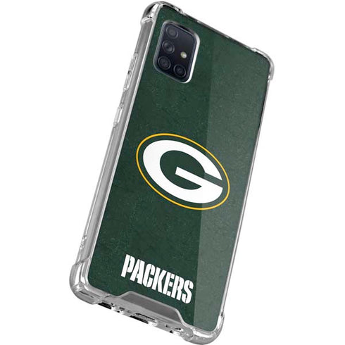 NFL Green Bay Packers Distressed Galaxy A51 5G Clear Case