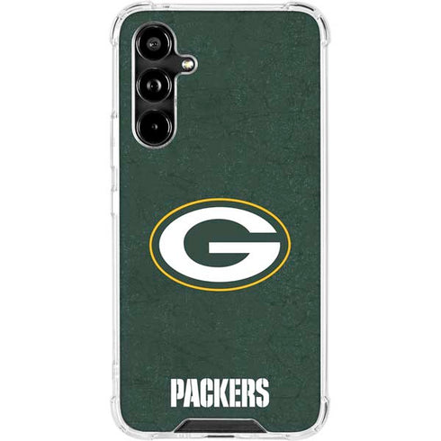 NFL Green Bay Packers Distressed Galaxy A54 5G Clear Case