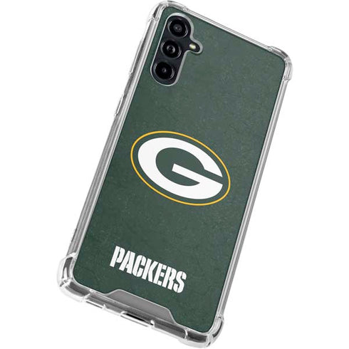 NFL Green Bay Packers Distressed Galaxy A54 5G Clear Case