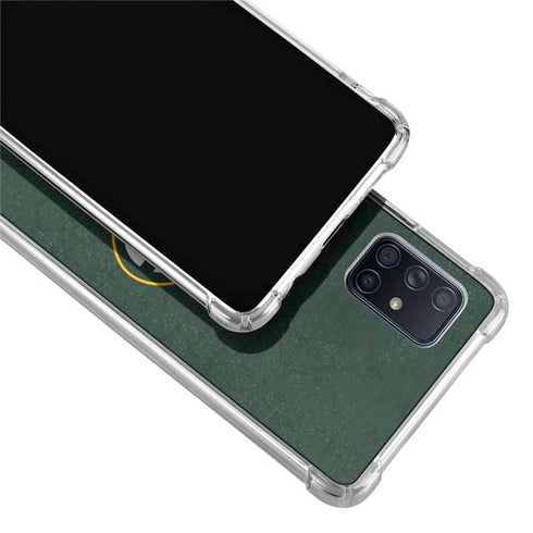 NFL Green Bay Packers Distressed Galaxy A71 5G Clear Case