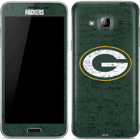 NFL Green Bay Packers Distressed Galaxy J3 Skin