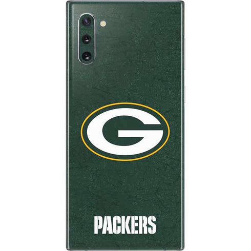 NFL Green Bay Packers Distressed Galaxy Note 10 Skin