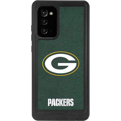 NFL Green Bay Packers Distressed Galaxy Note20 5G Waterproof Case