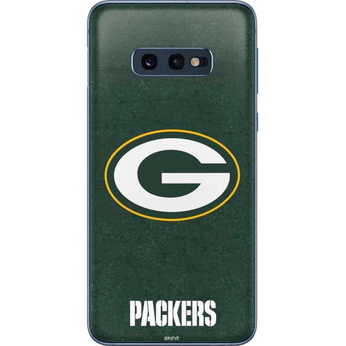 NFL Green Bay Packers Distressed Galaxy S10e Skin