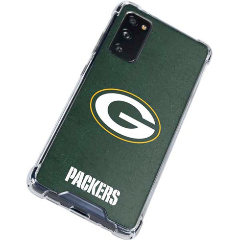 NFL Green Bay Packers Distressed Galaxy S20 FE Clear Case