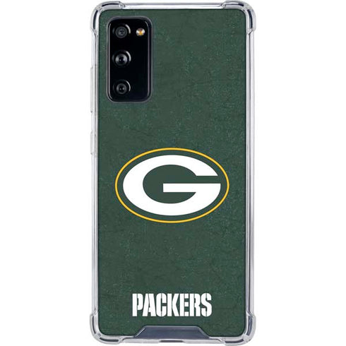 NFL Green Bay Packers Distressed Galaxy S20 FE Clear Case