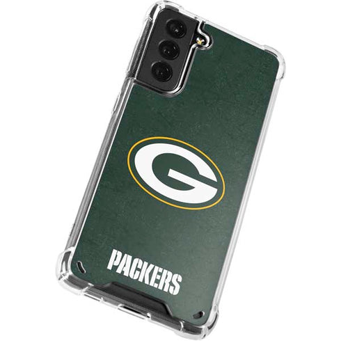NFL Green Bay Packers Distressed Galaxy S21 Plus 5G Clear Case