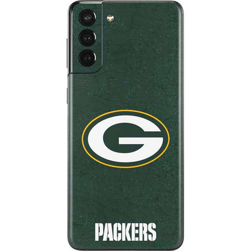 NFL Green Bay Packers Distressed Galaxy S21 Plus 5G Skin