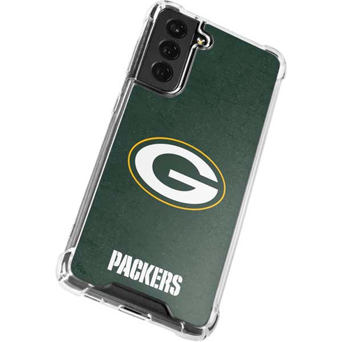 NFL Green Bay Packers Distressed Galaxy S22 Plus Clear Case