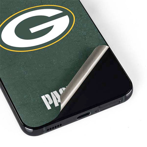 NFL Green Bay Packers Distressed Galaxy S22 Plus Skin