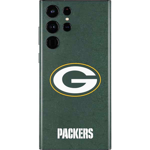NFL Green Bay Packers Distressed Galaxy S22 Ultra Skin