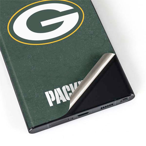 NFL Green Bay Packers Distressed Galaxy S22 Ultra Skin