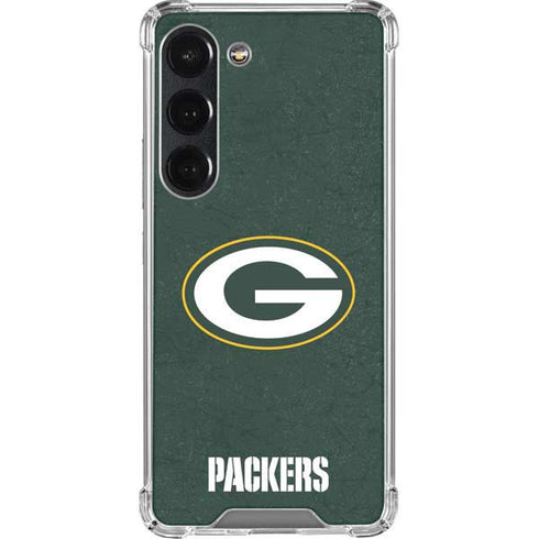 NFL Green Bay Packers Distressed Galaxy S23 Clear Case