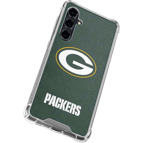 NFL Green Bay Packers Distressed Galaxy S23 FE Clear Case