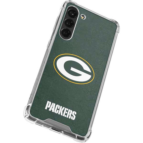 NFL Green Bay Packers Distressed Galaxy S23 Plus Clear Case