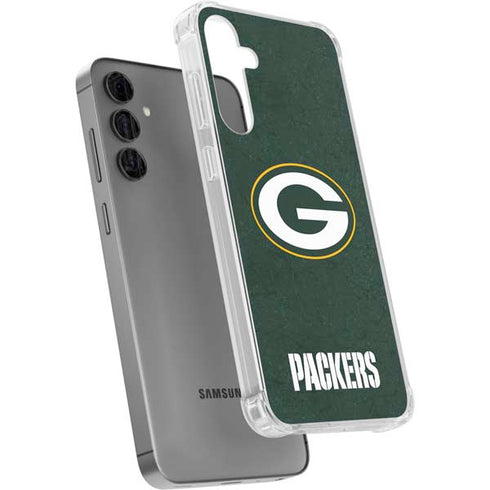 NFL Green Bay Packers Distressed Galaxy S24 Plus Clear Case