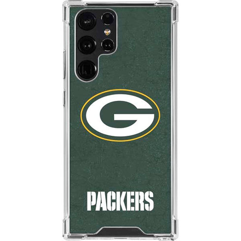 NFL Green Bay Packers Distressed Galaxy S24 Ultra Clear Case