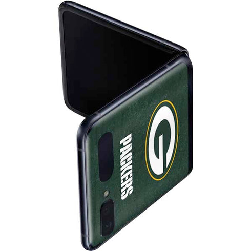 NFL Green Bay Packers Distressed Galaxy Z Flip Skin
