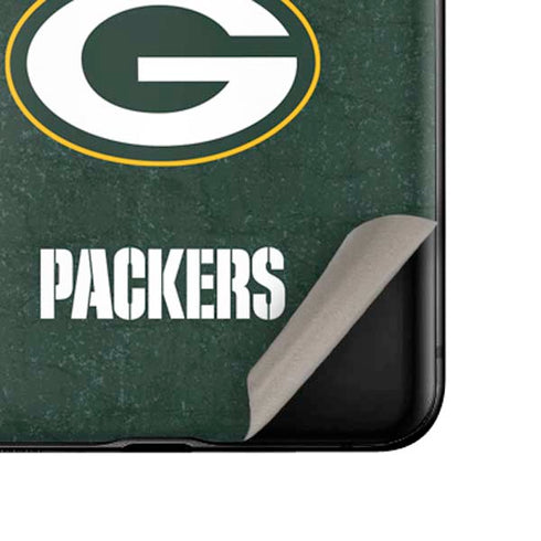 NFL Green Bay Packers Distressed Galaxy Z Flip Skin
