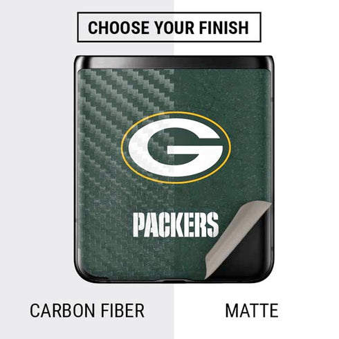 NFL Green Bay Packers Distressed Galaxy Z Flip Skin