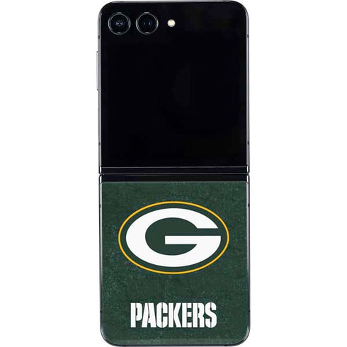 NFL Green Bay Packers Distressed Galaxy Z Flip5 5G Skin