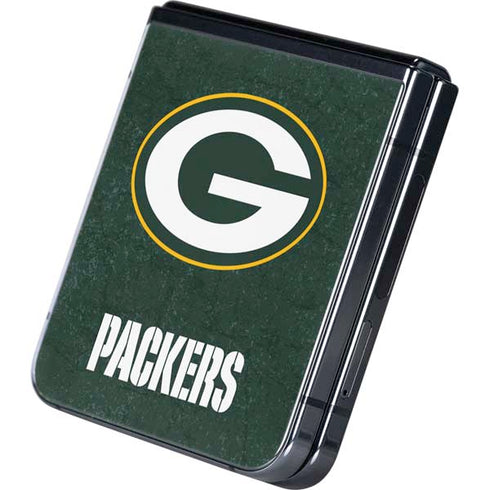 NFL Green Bay Packers Distressed Galaxy Z Flip5 5G Skin