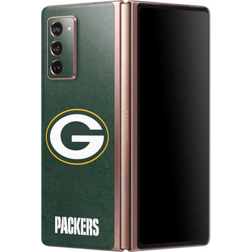 NFL Green Bay Packers Distressed Galaxy Z Fold2 5G Skin