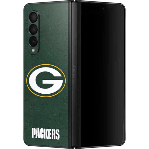 NFL Green Bay Packers Distressed Galaxy Z Fold3 5G Skin