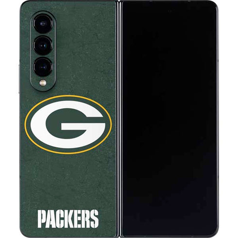 NFL Green Bay Packers Distressed Galaxy Z Fold4 5G Skin