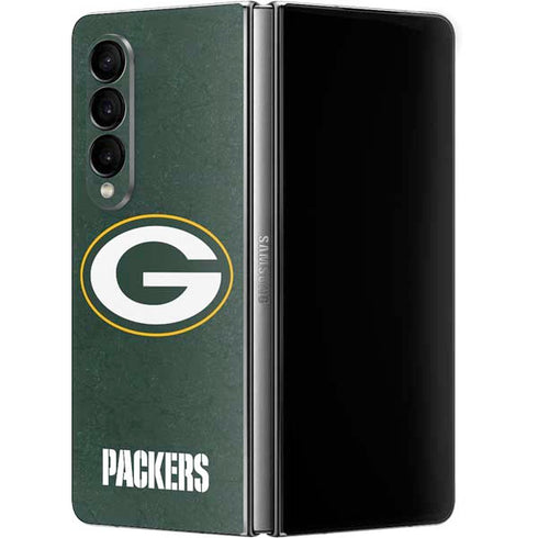 NFL Green Bay Packers Distressed Galaxy Z Fold4 5G Skin