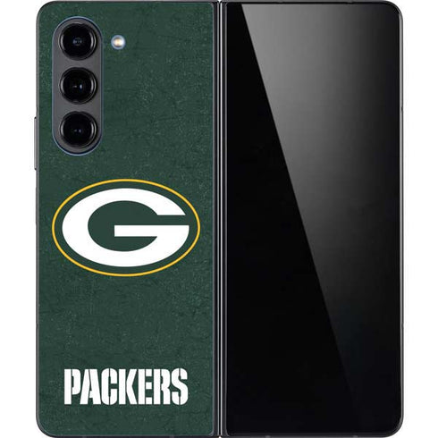 NFL Green Bay Packers Distressed Galaxy Z Fold5 5G Skin