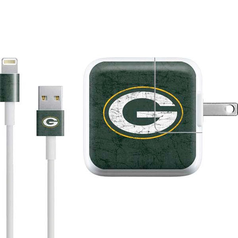 NFL Green Bay Packers Distressed iPad Charger (10W USB) Skin