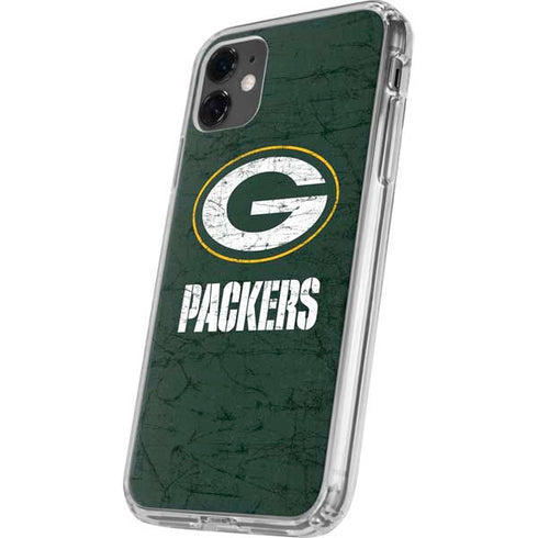NFL Green Bay Packers Distressed iPhone 11 Clear Case