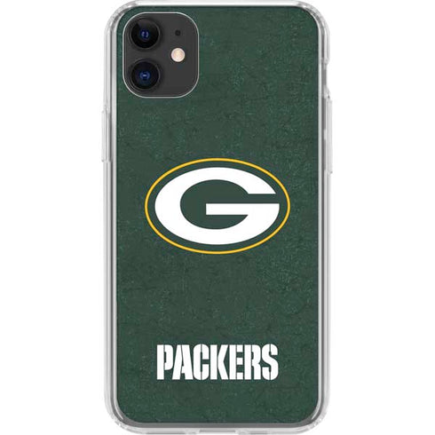 NFL Green Bay Packers Distressed iPhone 11 Clear Case