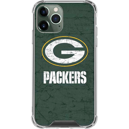 NFL Green Bay Packers Distressed iPhone 11 Pro Max Clear Case