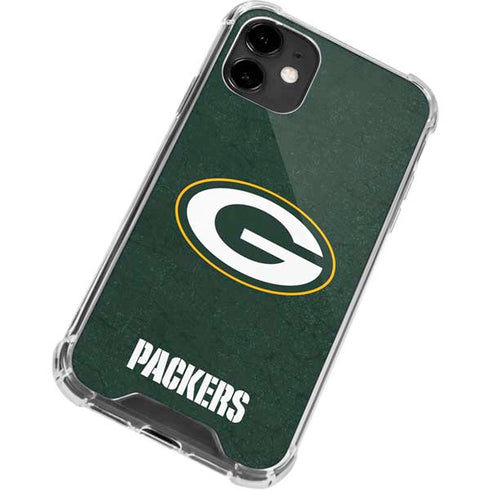 NFL Green Bay Packers Distressed iPhone 12 Clear Case