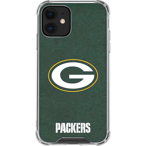 NFL Green Bay Packers Distressed iPhone 12 Mini Clear Case