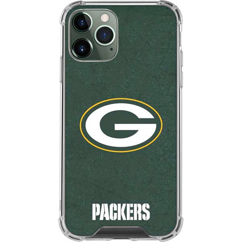 NFL Green Bay Packers Distressed iPhone 12 Pro Clear Case