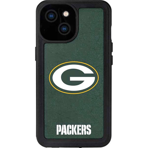 NFL Green Bay Packers Distressed iPhone 13 Mini Waterproof Case